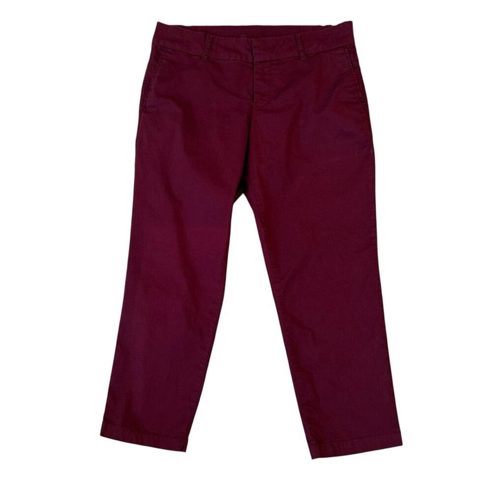 Kut from the Kloth Women's Burgundy Capris Size 8 Cotton Spandex Coastal Casual